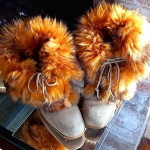 Fur 🧡💜Winter Boots - Conyac/ Brown & Cream